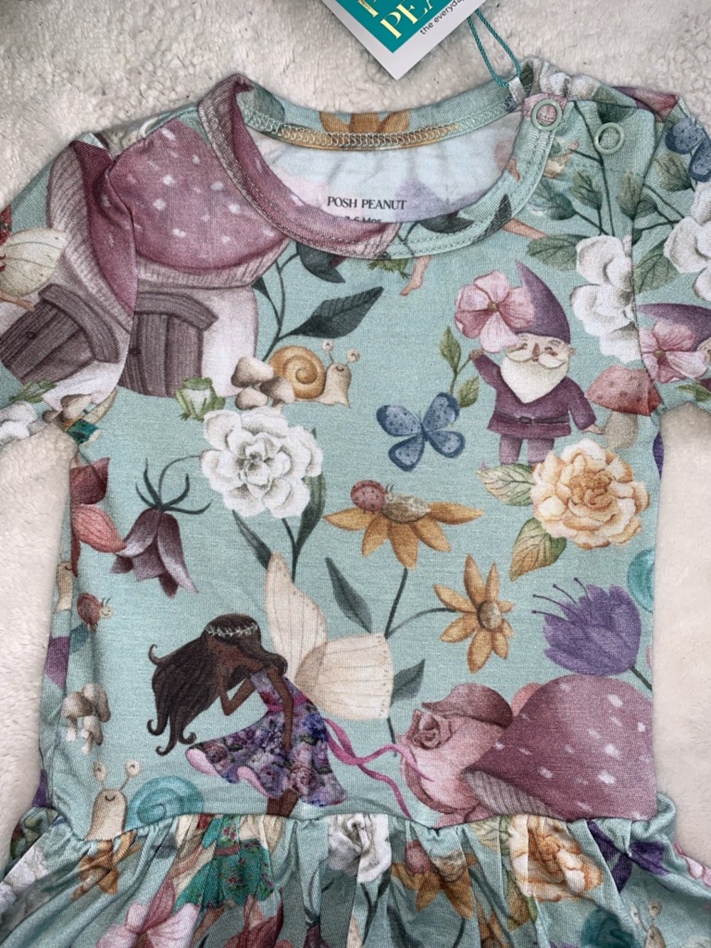 NWT Posh Peanut Faye Bamboo Twirl Skirt Bodysuit Dress Fairies 3-6M - Picture 3 of 7